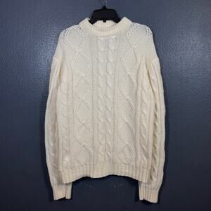 Sears XL men’s ivory vintage knitted sweater Kings Road Fisherman